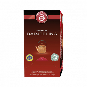 Teekanne Premium Darjeeling, Schwarztee, 20 Teebeutel im Kuvert, 35g